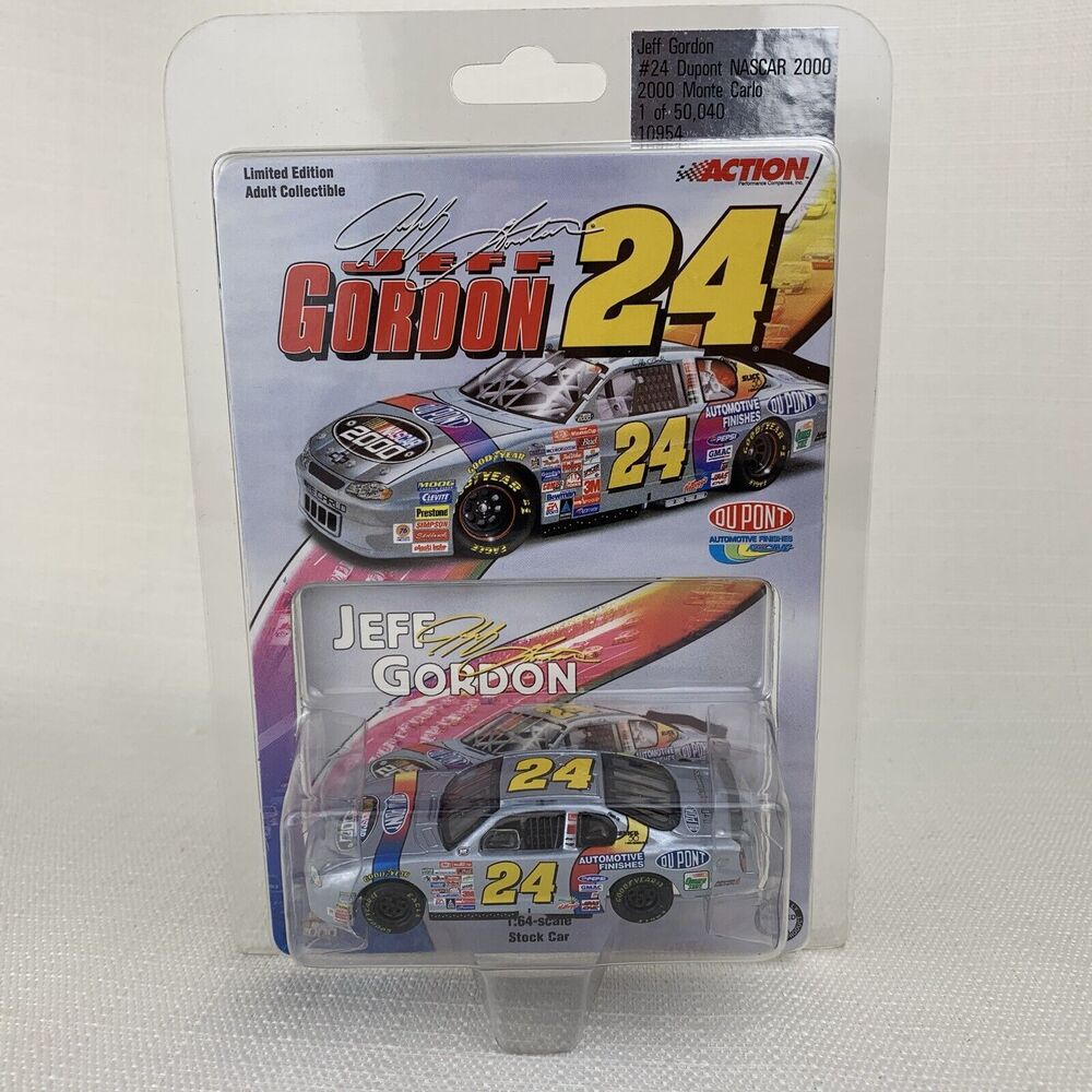 Action NASCAR Jeff Gordon 24 Dupont 2000 1:64 Silver Diecast Car Limited Edition
